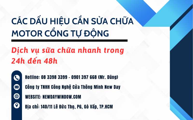 Các dấu hiệu cần sửa chữa motor cổng tự động – Dịch vụ sữa chữa nhanh trong 24h đến 48h